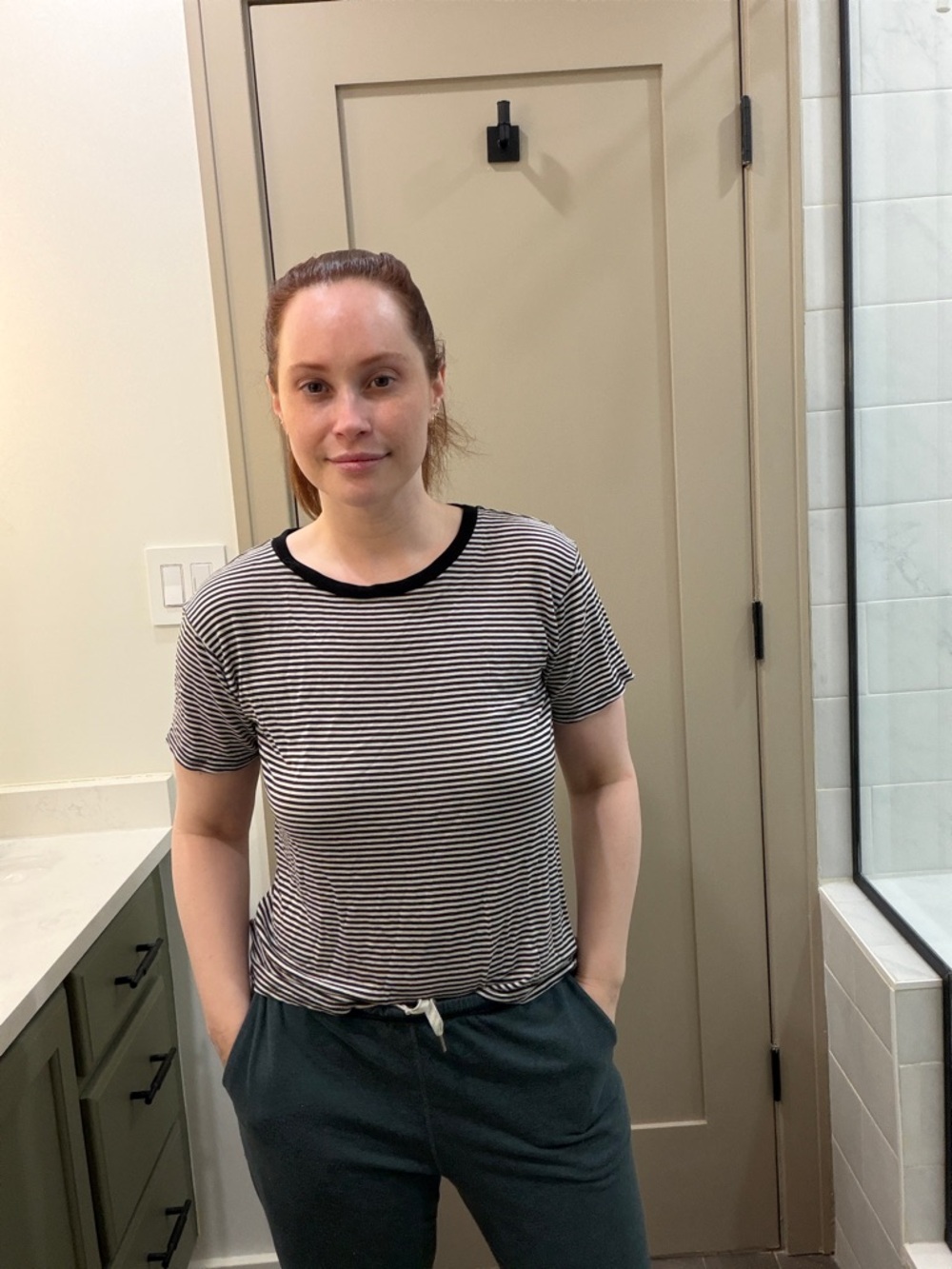 Reformation Striped Crewneck Tee - S